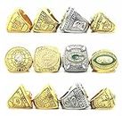 Packers Green Bay 1966 1967 1996 2010 All 4-time Championship Rings Set Size 11 with Box replicas Gifts for Women Mens kisd Boys Fathers