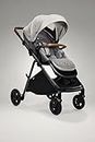 Joie Aeria S Baby Stroller for 0-4 Years - 4in1 Baby Pram with Height Adjustable Seat (Birth to 22 kg, Oyster)