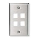 HUBBELL PREMISE WIRING SSF14 Wall Plate,3 Port