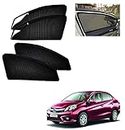 Auto Addict Zipper Magnetic Car Curtain Sunshades (Side Windows,4 Pcs) for Honda Amaze Old(2014-2018)