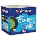VERBATIM 94439 CD-R 80min 52X with Digital Vinyl Surface - 10pk Slim Case[packing may vary]