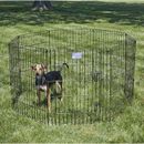 MidWest Homes for Pets E-Coat Exercise Pen w/Door for Dogs Metal in Black | 30 H x 24 W x 59.5 D in | Wayfair 552-30DR