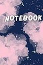 Notebook a5 journal notepad -dreamy book for writing notes organising lists & journaling , lined perfect gift for girls & woman: soft feel hard cover , patterned ,160 pages , pink , navy ,