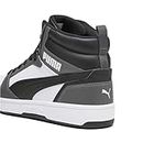 PUMA Unisex's Rebound V6 Sneaker, Puma White Puma Black Shadow Gray, 8 UK