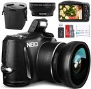 Digital Camera Video Camcorder 4K 48MP W/ Wide Angle & Macro Lens Compact Camera