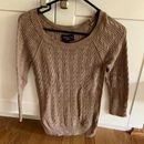 American Eagle Outfitters Sweaters | Ae 3/4 Sleeve Sweater, Like New! Free Beauty Gift With Purchase! | Color: Tan | Size: S