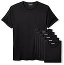 Amazon Essentials Men's Crewneck T-Shirt, Pack of 6, Black, Medium