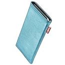 fitBAG Groove Turquoise custom tailored sleeve for Microsoft Lumia 650 | Made in Germany | Fine nappa leather pouch case cover with MicroFibre lining for display cleaning