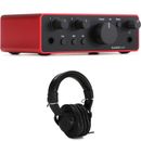 Focusrite Scarlett Solo 4th Gen USB Audio Interface and Audio-Technica ATH-M20x Closed-back Headphones
