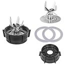 6 Point Ice Crushing Blade For Oster and Osterizer Blender Replacement Parts With Jar Base Cap And 2 Pcs O Ring Seal Gasket Accessory Refresh Kit