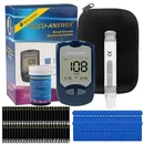 Blood Glucose Monitor Kit with 50 Blood Sugar Test Strips 50 Lancets 1 Blood Glucose Meter 1