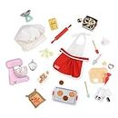Our Generation Master Baker Set – Baking Accessory Kit for 18-inch Girl Dolls – 37 Pieces Set Featuring Chef Hat