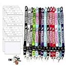 14 PCS Lanyard with id Holder Strap Quick Release Buckle Cellphone Lanyard Keychain Ring, GSK14, Full XL, Multicolor