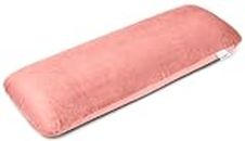 MY ARMOR Memory Foam Half Body Cuddle Pillow for Pregnancy, Suitable for Side Sleepers & Back Support - Velvet Cover - 30x10x5 Inches, Peach