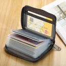 Men's Credit Card Holder Leather Wallet Business Case Slim ID Purse 22 Card Gift