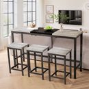 Modern Design Kitchen Dining Table Set,1 Table with 3 Stools