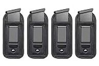 4-Pack Universal IWB Magazine Holster Concealed Carry 9mm .40 .45 | Inside The Waistband Mag Pouch | Mag Holster for Glock 43 17 Sig 1911 S&W M&P | Fits Any 7 10 15 Round Clips for All Pistols