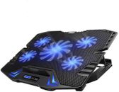 C5 10-15.6 inch Gaming Laptop Cooler Cooling Pad, 5 Quiet Fans and LCD Screen 