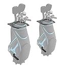 Koova Golf Bag Storage Rack for Two Bags - Wall Mount Garage Organizer for Clubs - Fits Any Size Cart or Stand Bag - Easy to Install - Includes 2 Full Size Golf Bag Racks