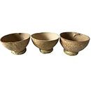 Emporion Mezcal Jicaras Set of 3 Hand-carved Artisan Copitas from Mexico with Natural Fiber Carrizo Base for Mezcal and Tequila (5 Oz)