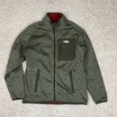 AFTCO Fleece Jacket Mens Medium Green Fishing Outdoor Sweater Full Zip
