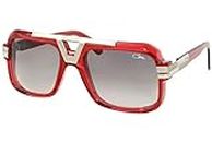 Cazal Legends 664/3 004 Sunglasses Men's Red-Silver/Grey Gradient Lenses 56mm