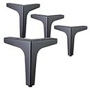 Metal Furniture Legs,Triangle Sofa Legs Cupboard Support Legs Replacement Feet Table Legs for Replacement Cabinet Couch Chair Nightstand 4Pcs (13cm(5.1in),Black)