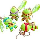 DSR Keyrings & Keychains Cartoon Characters Key Chains Animation Gifts-(Multi-Colors-Any One Color- Ninja Turtles)(Single Piece) | Rubber