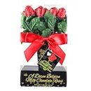 One Dozen Belgian Milk Chocolate Roses in Gift Box