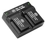 BM Premium 2-Pack of LP-E12 Batteries and USB Dual Battery Charger for Canon EOS-M, EOS M2, EOS M10, EOS M50, EOS M50 Mark II, EOS M100, EOS M200, SX70 HS, Rebel SL1 Digital Cameras