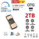 3 in 1 USB 3.0 Flash Drive Memory Photo Stick for iPhone Android iPad Type C AU