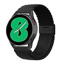 ZZMY 20mm Watch Strap Nylon Compatible with Samsung Galaxy Watch 6/ Galaxy Watch 4 Classic/Galaxy Watch 5 Pro,Huawei Watch GT 3 42mm,Amazfit GTS 4/Bip Braided Elastic Replacement Band (No Watch)