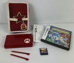 Genuine Nintendo DS Lite Console Red Mario Edition with Mario Case & 2 Games