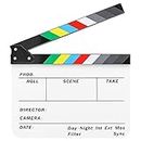 ZIBUYU® Movie Clap Board Stage Prop Acrylic Studio Camera Photography Director Film Clapper Board Clapboard Size - 10''x12"