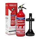 Multi Purpose Powder Fire Extinguisher – Ready to Use in Seconds – 1kg ABC Fire Extinguisher for Home & Kitchen Use – 5 Year Guarantee – Firechief Travel Extinguisher for Cars, Campervans & Caravans