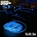 16.4ft LED USB Car Interior Decor Atmosphere Wire Strip Light Lamp Accessories