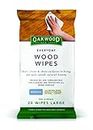 Oakwood Everyday Wood Care Furniture Wipes, Large, White, 20 Count