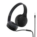 Belkin SoundForm Mini Wired On-Ear Headphones for Kids, Over-Ear Headset for Children with inline Microphone for Online Learning, School, Travel, Play, For 3.5mm Compatible Devices - Black