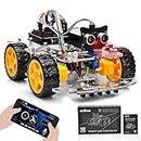 OSOYOO Starter kit per Auto Robot for Arduino UNO : STEM Remote Control App Educational Motorized Robotics for Building, Programming & Learning How to Code | IOT Mechanical DIY Coding for Kids Teens