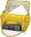 Orzly Travel Bag for Nintendo DS Consoles (New 2DS XL / 3DS / 3DS XL / New 3DS / New 3DS XL / Original DS / DS Lite / DSi / etc.) - Includes Belt Loop, Carry Handle, Shoulder Strap - YELLOW