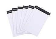 Mintra Office Legal Pads - ((Premium White 6pk, 5in x 8in, Narrow Ruled)) - 50 Sheets per Notepad, Micro Perforated Writing Pad, Notebook Paper for School, College, Office, Professional