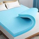 Maxzzz 3 Inch Memory Foam Mattress Topper Full, Cool Gel Mattress Topper Bed Topper, Mattress Topper for Back Pain Relief, CertiPUR-US Certified (54x74 Inch)