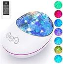 AWOKZA LED Night Light for Kids, Ocean Wave Projector with Music Noise/Timer/Bluetooth Speaker Remote Control,Galaxy Lights Projector for Bedroom/Room Decor