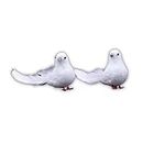 R H LIFESTYLE Decorative Artificial Feather Birds White Dove Crafts Ornaments for Christmas Decoration Home Garden Wedding Decoration Party Accessories. (Big White Dove)