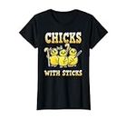 Field Hockey T Shirt Funny Chicks With Sticks Tee Girls