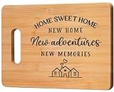 GiftyTrove House Warming Gifts New Home, Unique Bamboo Cutting Board with Best Wishes, Perfect Housewarming Gift for New Home Women Couple, Best New Home Gift Idea for Home
