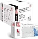 Basic Medical Blue Nitrile Exam Gloves - Latex-Free & Powder-Free - NGPF-7003 (Case of 1,000), Large