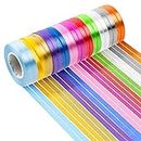 24 Rolls Balloon Ribbon 12 Colors Curling Ribbon Set Double Sided Satin Ribbon Rolls for Crafts,Balloons,Wedding or Birthday Party Decoration