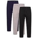 Keanu Mens Pack of 3 Lounge Pants | Cotton Pyjama Trouser Bottoms Jersey Night Wear Summer | Mens Sizes M - 2XL (Black/Navy/Grey - XL)