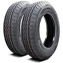NAMA Set of 2 (TWO) NM519 Premium Trailer Tires-ST8-14.5 8X14.5 Load Range G LRG 14-Ply BSW Black Side Wall